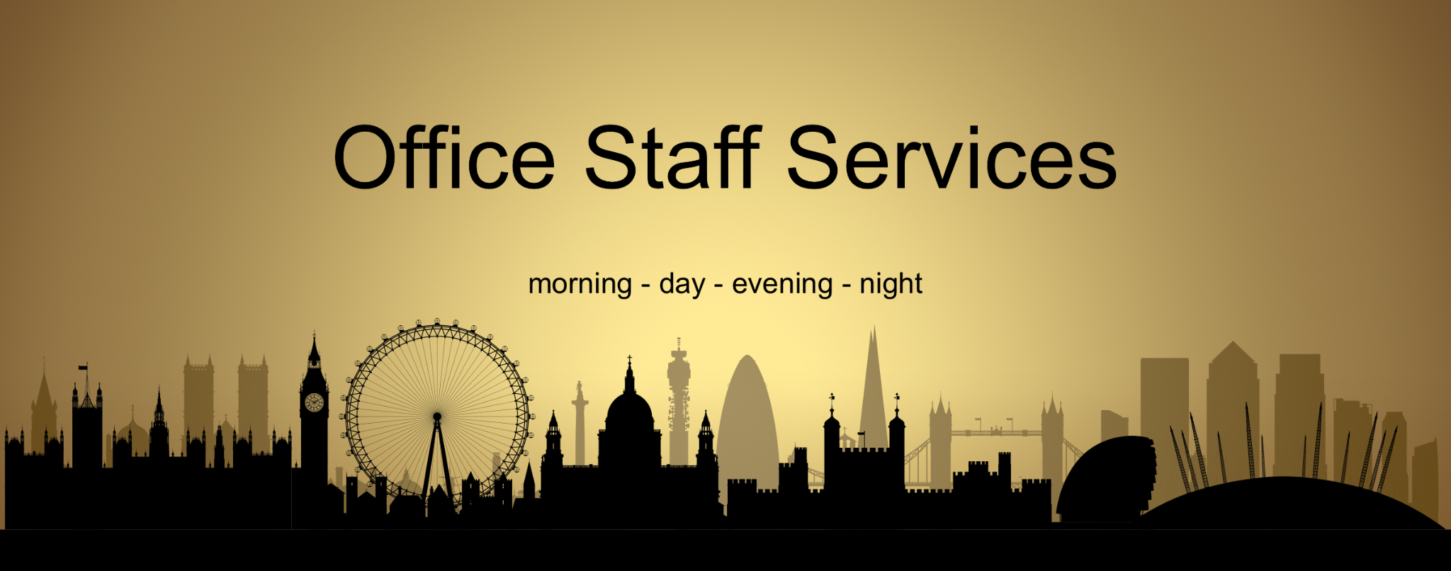 Office Staff Services London skyline graphic